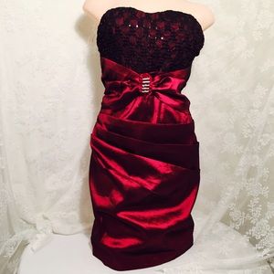 Red wine color dress